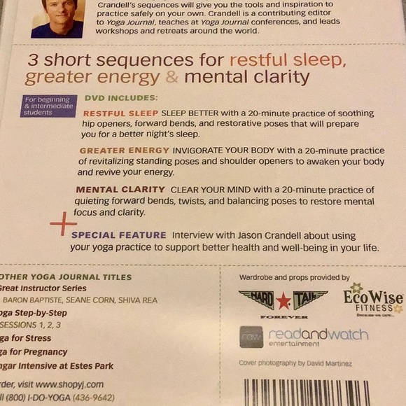 Yoga Journal DVD. Yoga for Well Being - Picture 2 of 4